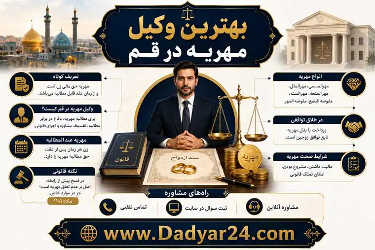 وکیل مهریه در قم