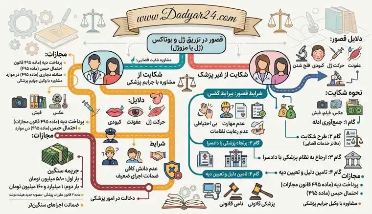 شکایت از پزشک تزریق ژل و بوتاکس